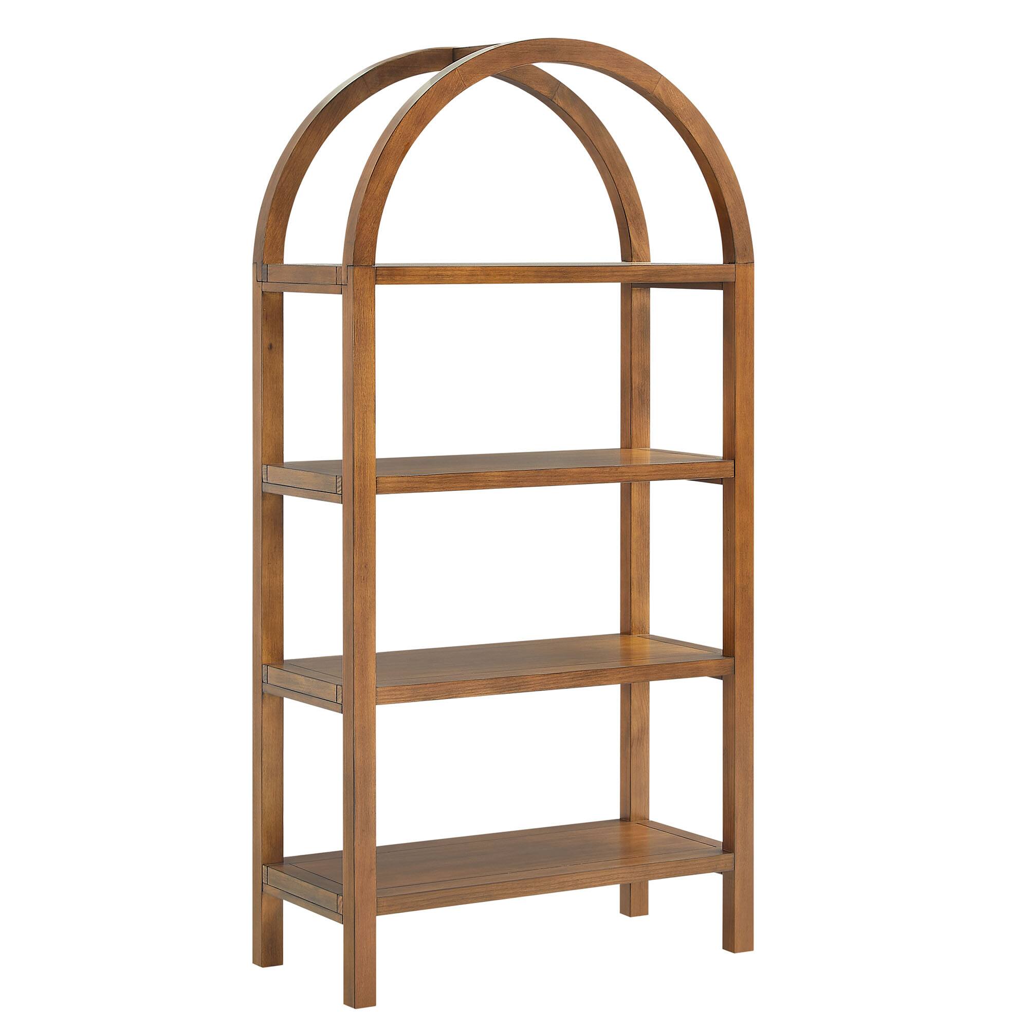 Angle. Modway - Vexley 60 Inch Arched Bookshelf by Modway - Walnut.