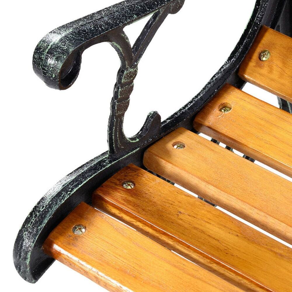 Alt View 4. Pefilos - 49 1/2 Inch Patio Park Garden Porch Chair Bench with Multiple Reinforced Sturdy Structure - Brown.
