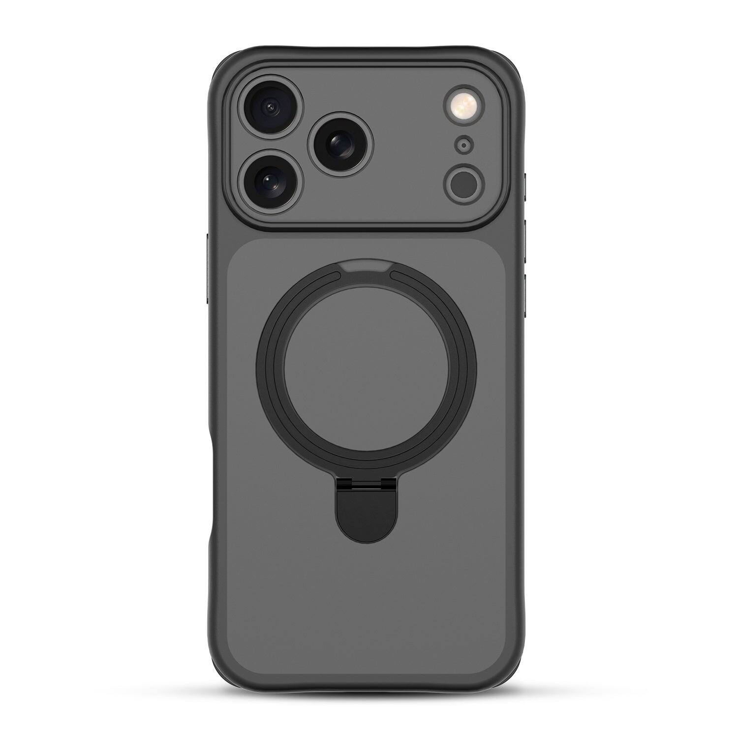 Front. BASELINE - TouchTone Series Kickstand Ring MagSafe Case for Apple iPhone 18 Pro Max / 17 Pro Max - Black.
