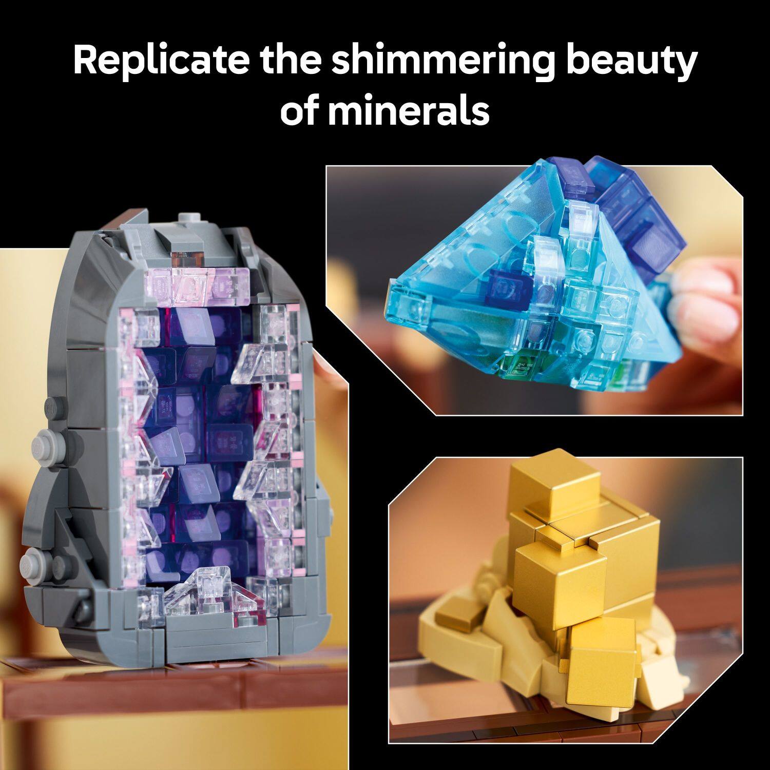 Replicate the shimmering beauty of minerals
