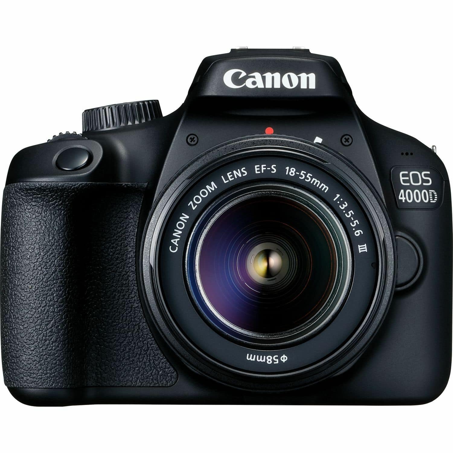 Canon - EOS 4000D DSLR Camera EF-S 18-55 mm f/3.5-5.6 III Lens (International Model) - Black