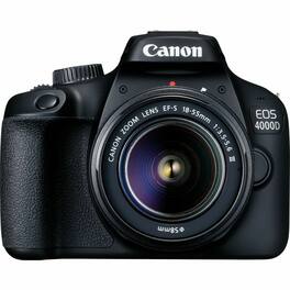 Canon - EOS 4000D DSLR Camera EF-S 18-55 mm f/3.5-5.6 III Lens (International Model) - Black