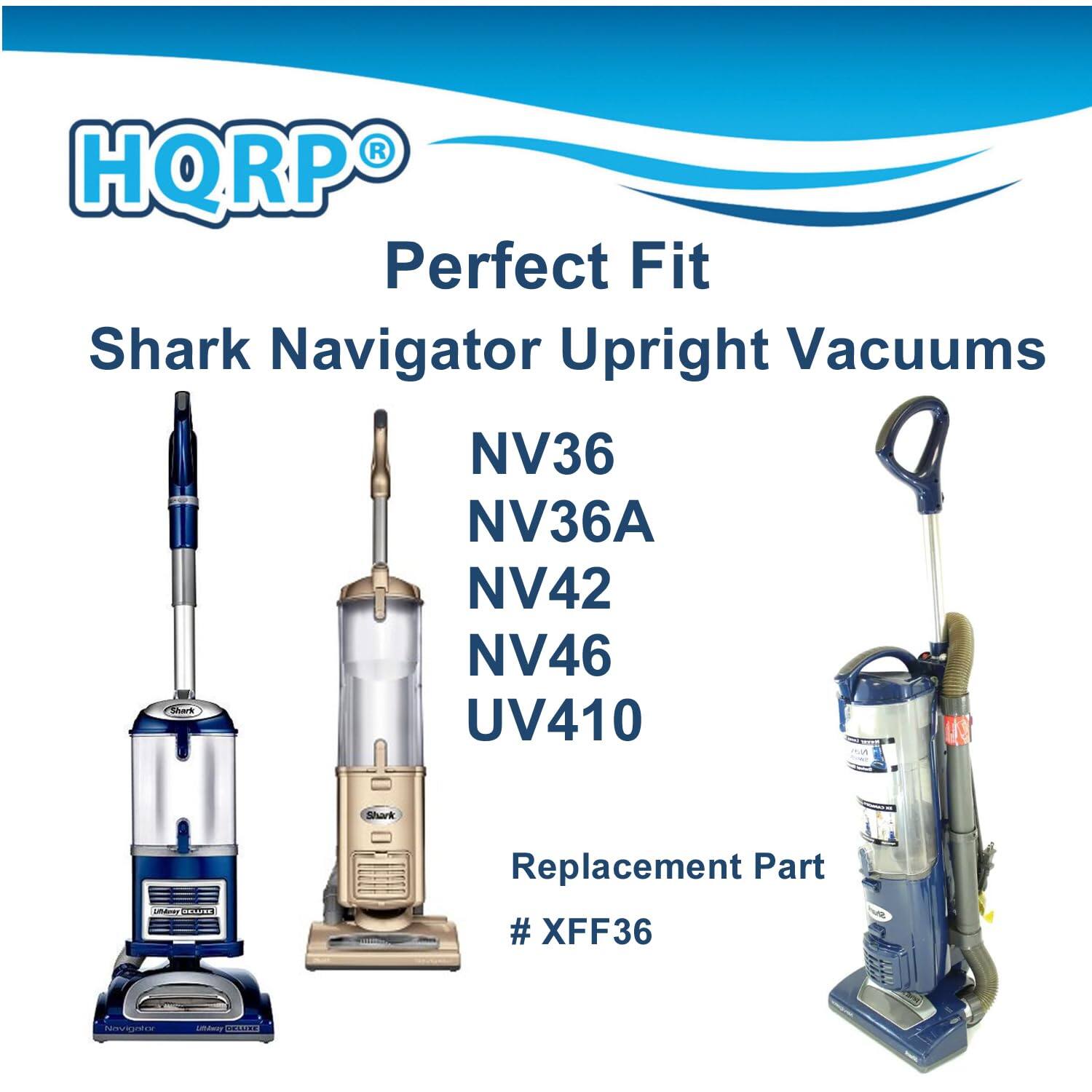HQRP Perfect Fit Shark Navigator Upright Vacuums NV36 NV36A NV42 NV46 UV410 Replacement Part # XFF36