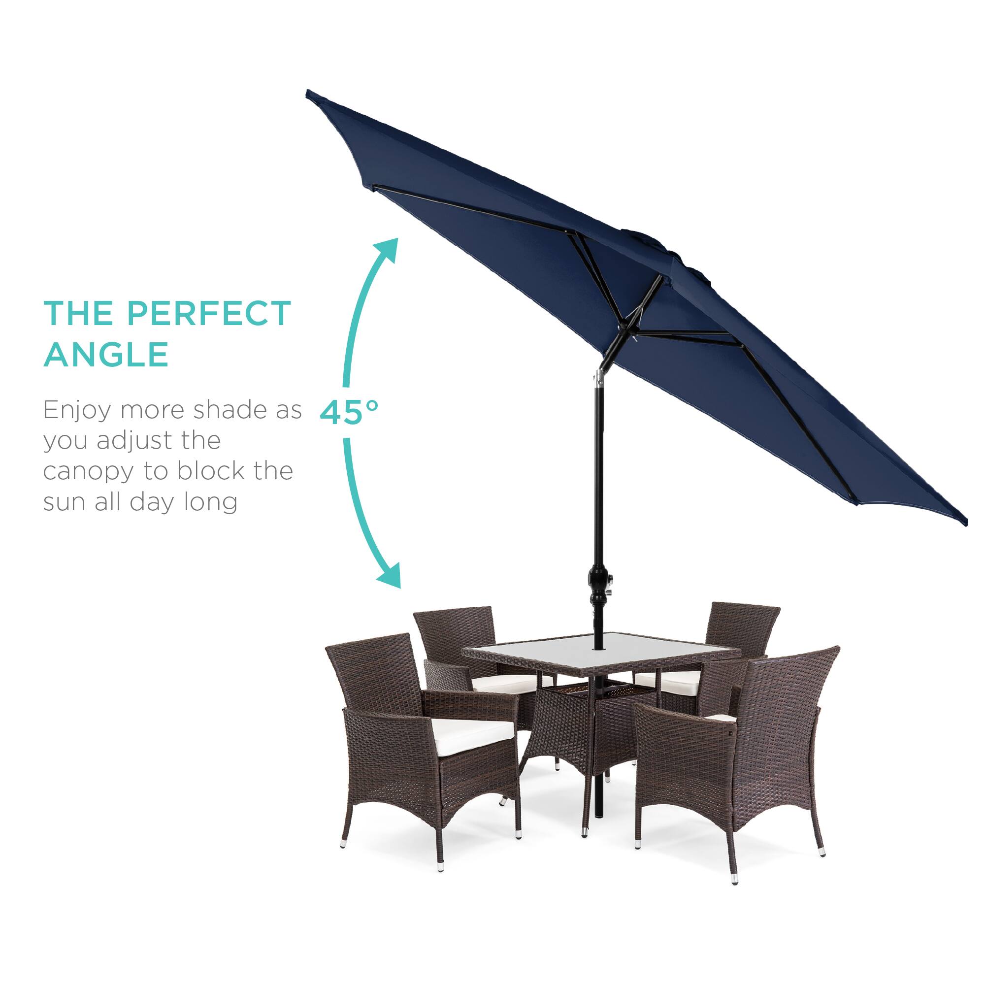 THE PERFECT ANGLE

Enjoy more shade as you adjust the canopy to block the sun all day long

45°
