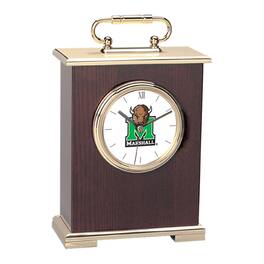 Jardine - Marshall Thundering Herd Primary Team Logo Carriage Clock - Gold