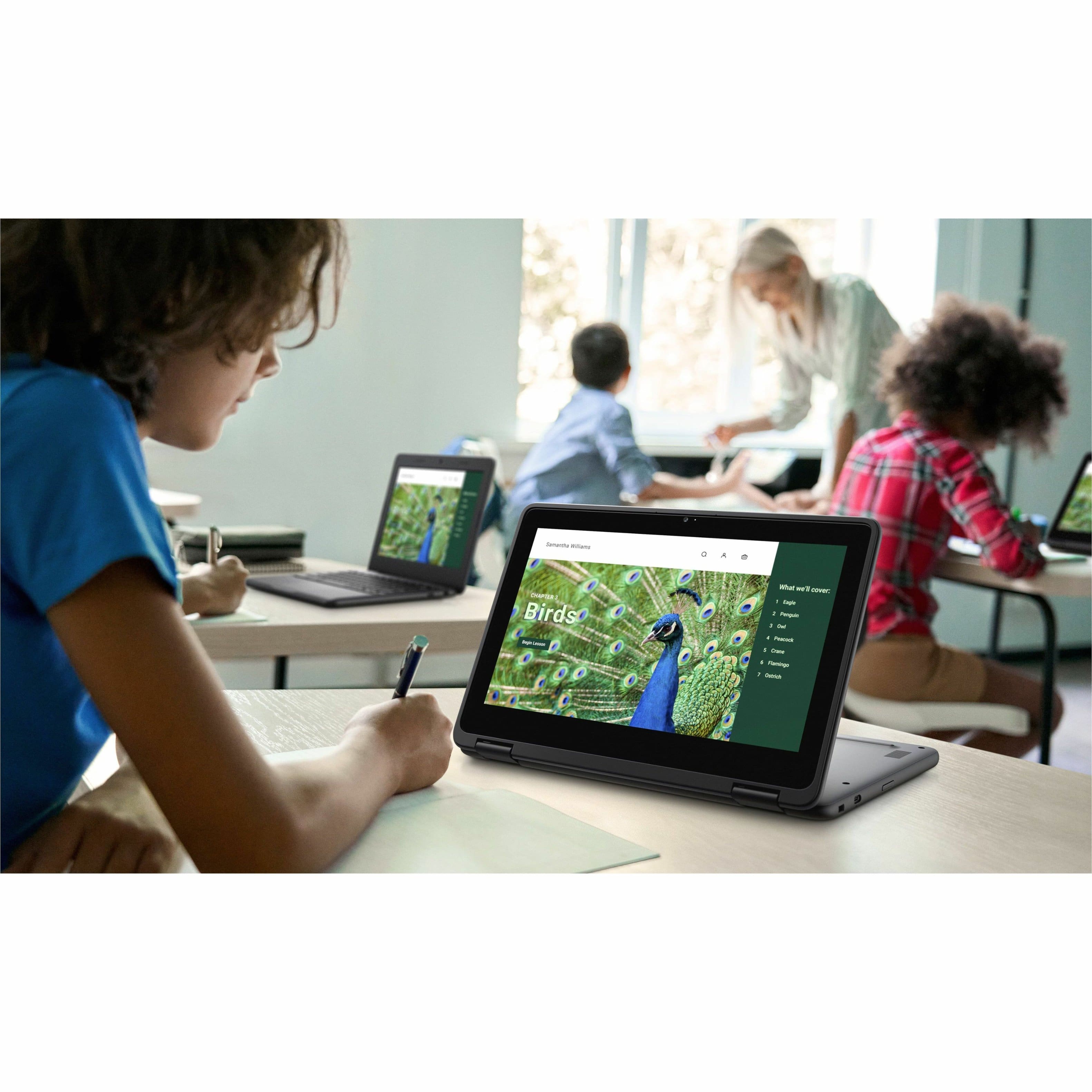 Alt View 40. Dell - Chromebook 3120 11.6" Touchscreen Laptop Intel N-Series N100 4GB 64GB EMMC - Gray.