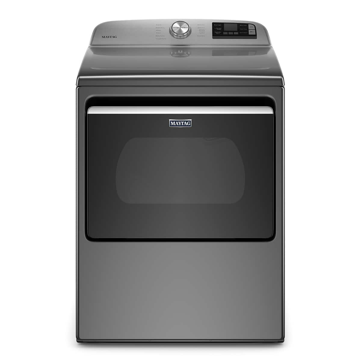 Maytag - 7.4 Cu. Ft. Smart Electric Dryer with Extra Power Button - Metallic Slate - Front_Zoom