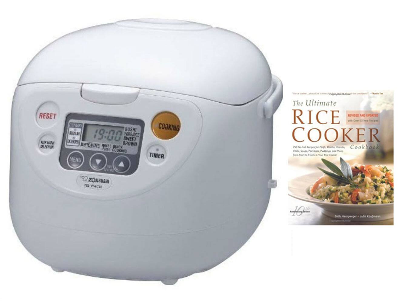 RESET REFP KXM SELECTION SUSHI COOKING N3EA 19:00 PORRIDGE SWEET EXTENDED BROWN WHITE WETED RINSE QUICK FREE COOKING TIMER MENU

The Ultimate REVISED AND UPDATED RICE COOKER Cookbook

200 No-Fail Recipes for Pilaf, Risotto, Paella, Chicharrón, Paella, Pudding, and More

From Start to Finish in Your Rice Cooker

Beth Hensperger • Julie Kaufmann

ZOJIRUSHI NS-WAC18
