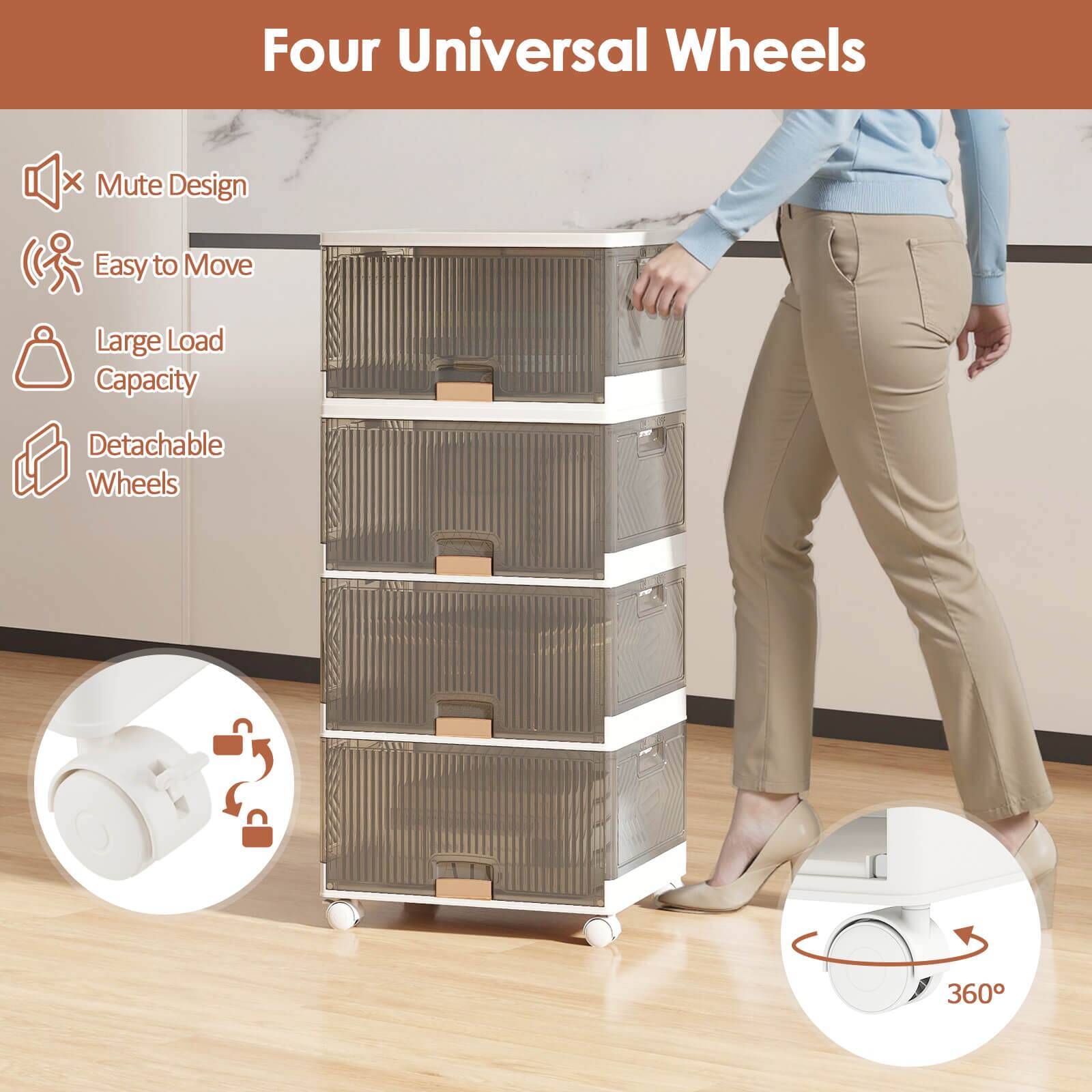 Four Universal Wheels

- Mute Design
- Easy to Move
- Large Load Capacity
- Detachable Wheels
- 360°