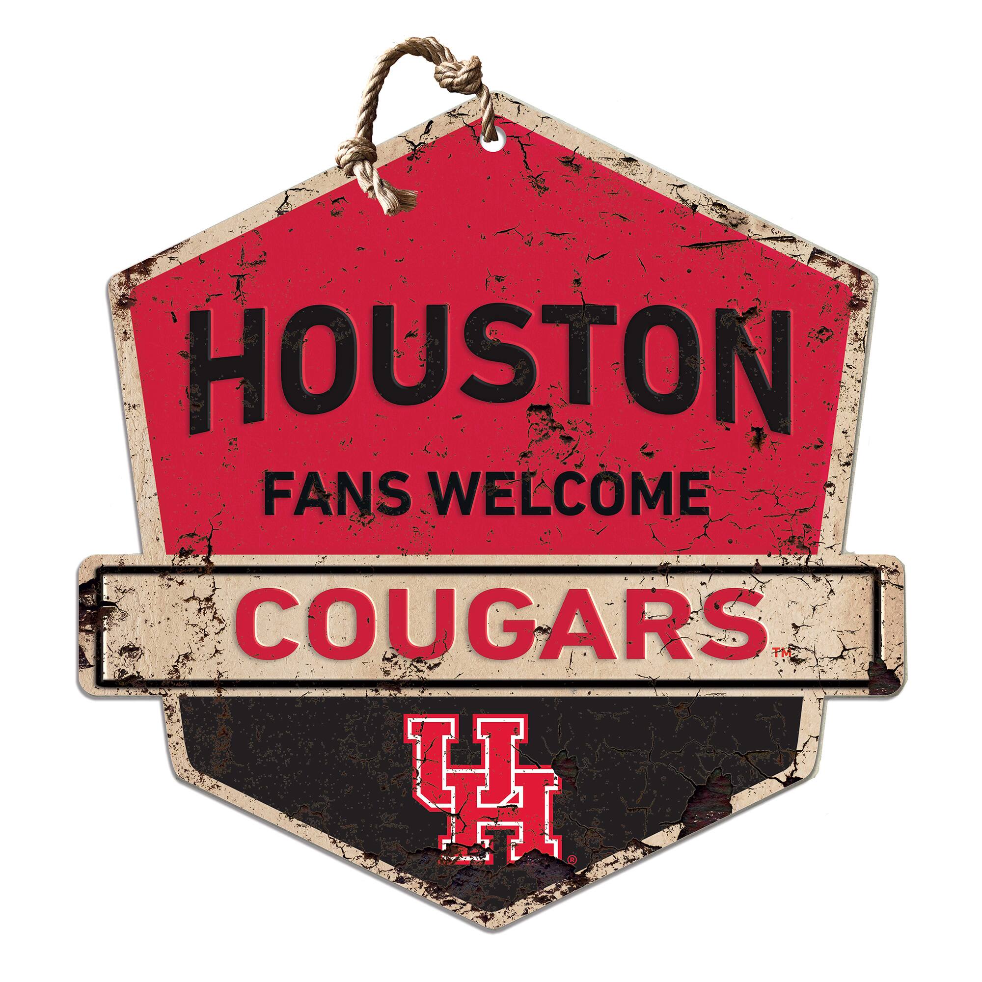 Houston Cougars Fans Welcome Sign