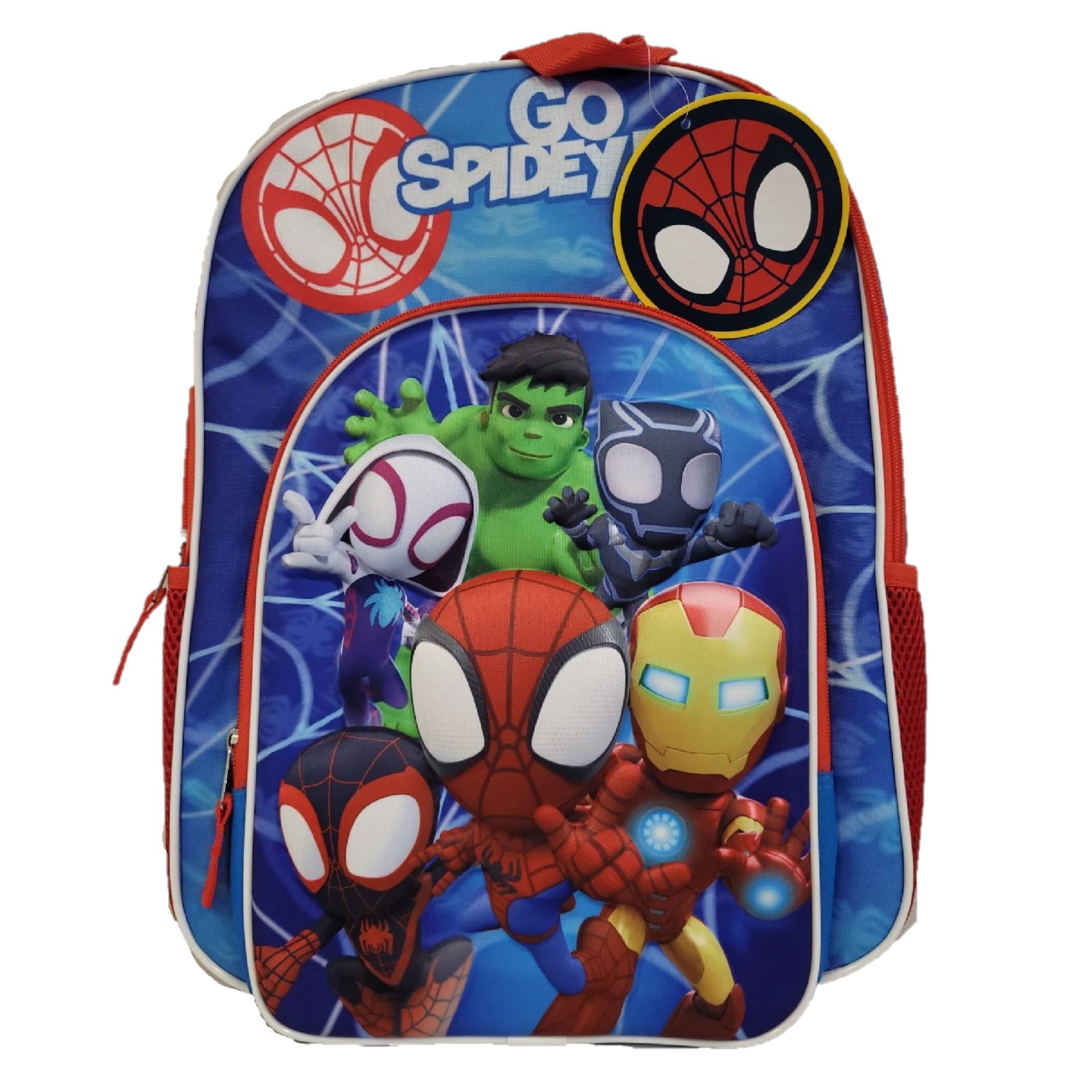 Alt View 5. Marvel - Disney Jr Marvel Spidey and his Amazing Friends 16" School Backpack with 1 Front Pocket - Blue.