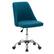 Angle. CorLiving - Marlowe Upholstered Armless Task Chair - Dark Blue.