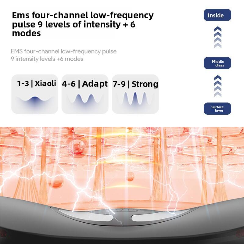 Ems four-channel low-frequency pulse 9 levels of intensity + 6 modes

EMS four-channel low-frequency pulse  
9 intensity levels + 6 modes

1-3 | Xiaoli  
4-6 | Adapt  
7-9 | Strong

Inside  
Middle class  
Surface layer