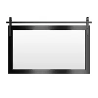 LOVMOR - Rectangle Framed Wall Bathroom Vanity Mirror Accent Mirror - 40" x 26" - Black - Front_Zoom