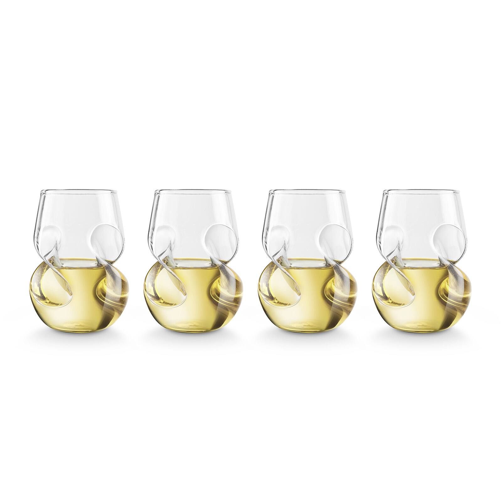 Alt View 4. Final Touch - Conundrum White Wine Glasses, Set of 4 - Clear.