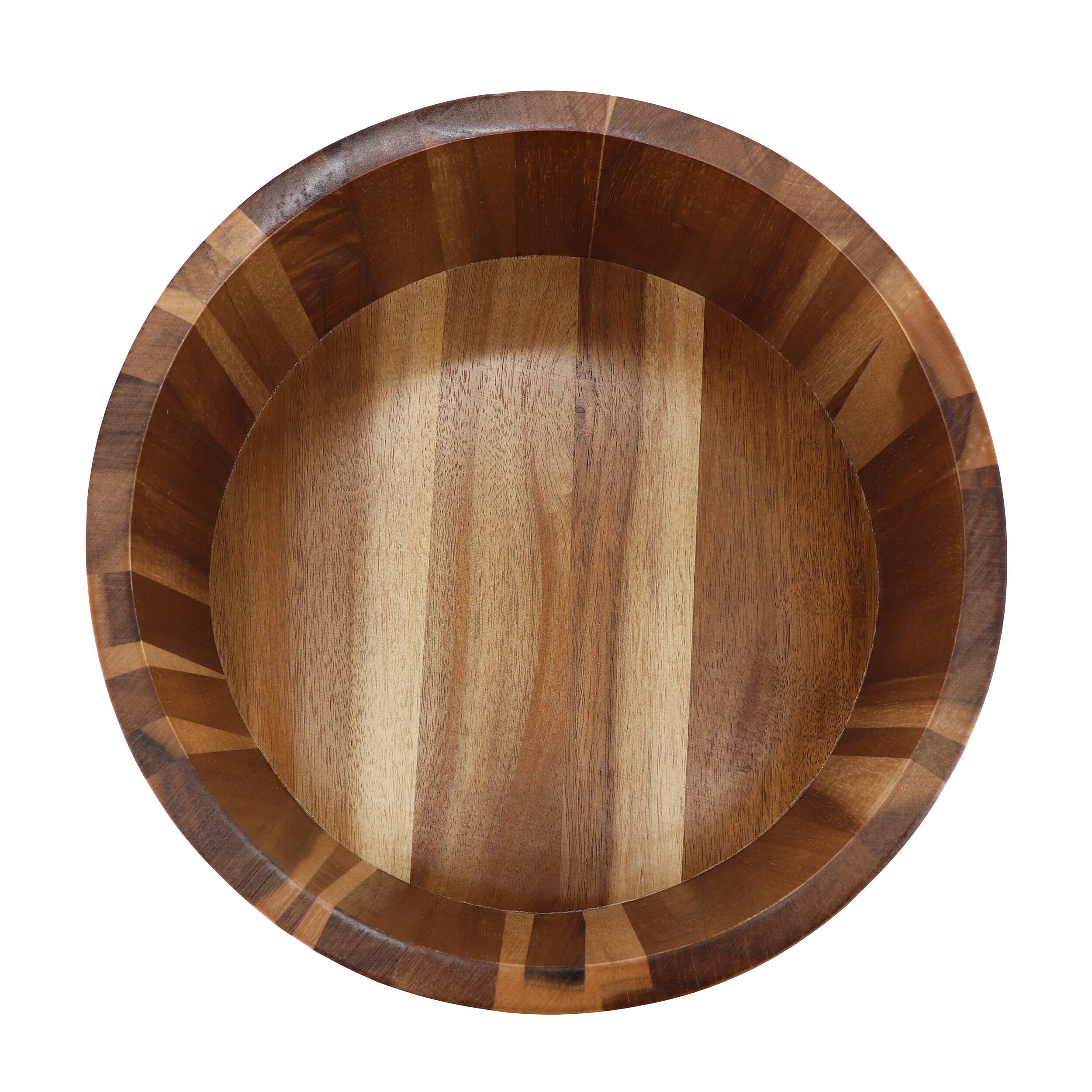 Alt View 3. MegaChef - MegaChef 10.5 Inch Large Acacia Wood Salad Bowl - Brown.