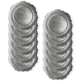 American Atelier - Scallop Charger Plate Set- 12 Pieces - Silver