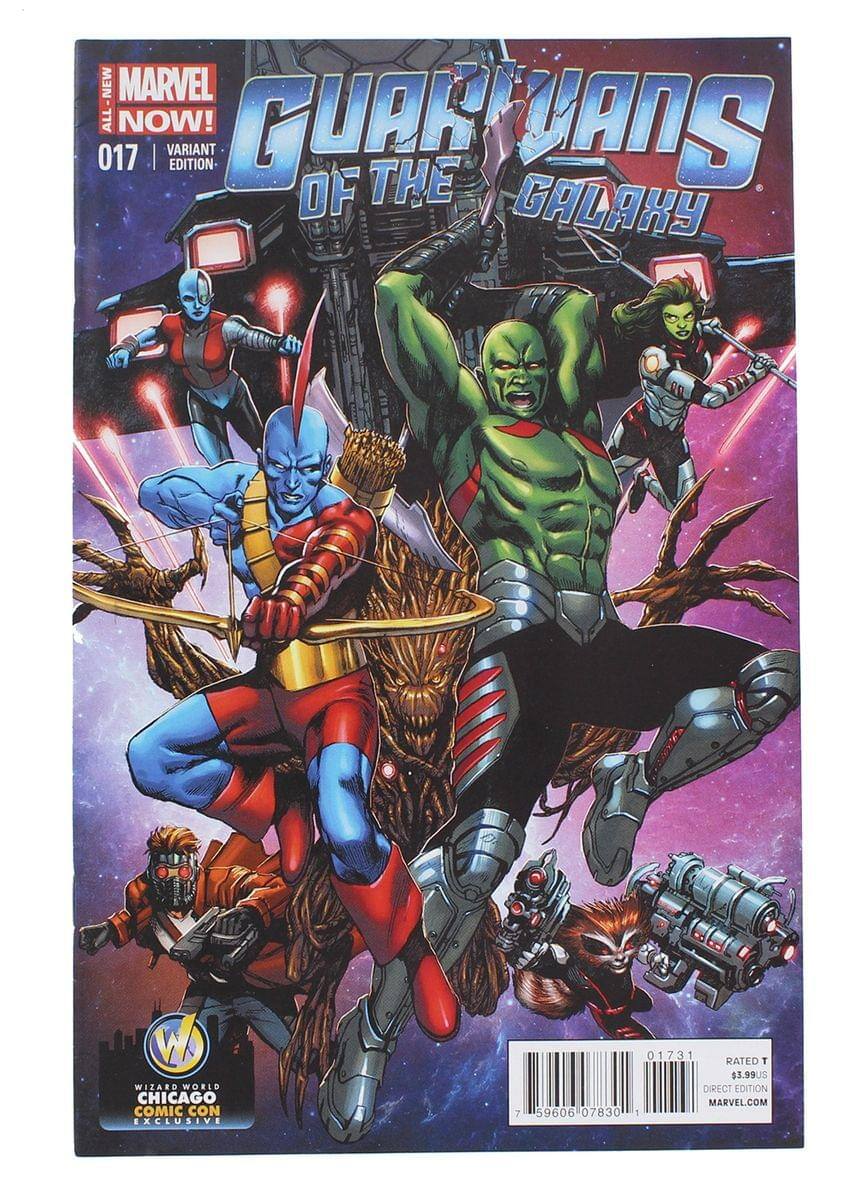 - NEW MARVEL ALL NOW! GUARDIANS OF THE GALAXY VARIANT EDITION 017 | WIZARD WORLD CHICAGO COMIC CON EXCLUSIVE  
- 7 59606 07830 01731  
- RATED T  
- $3.99 US  
- DIRECT EDITION  
- MARVEL.COM