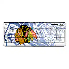 Keyscaper - Chicago Blackhawks Ice Tilt Wireless Keyboard - Multicolor
