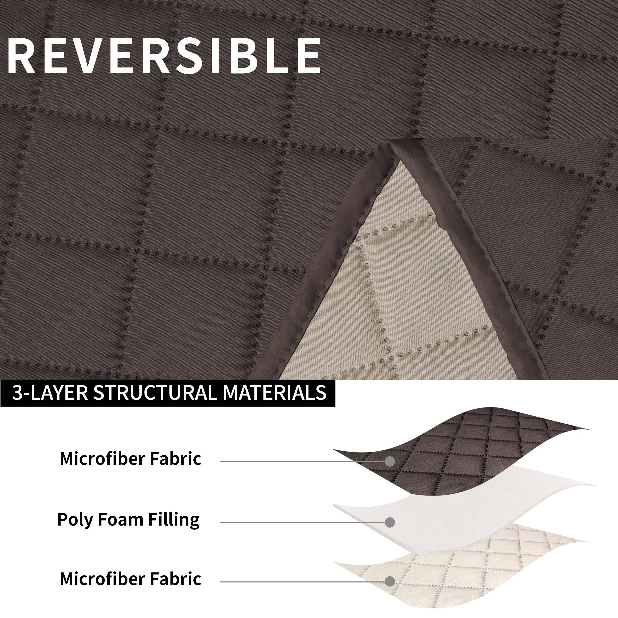REVERSIBLE

3-LAYER STRUCTURAL MATERIALS

- Microfiber Fabric
- Poly Foam Filling
- Microfiber Fabric