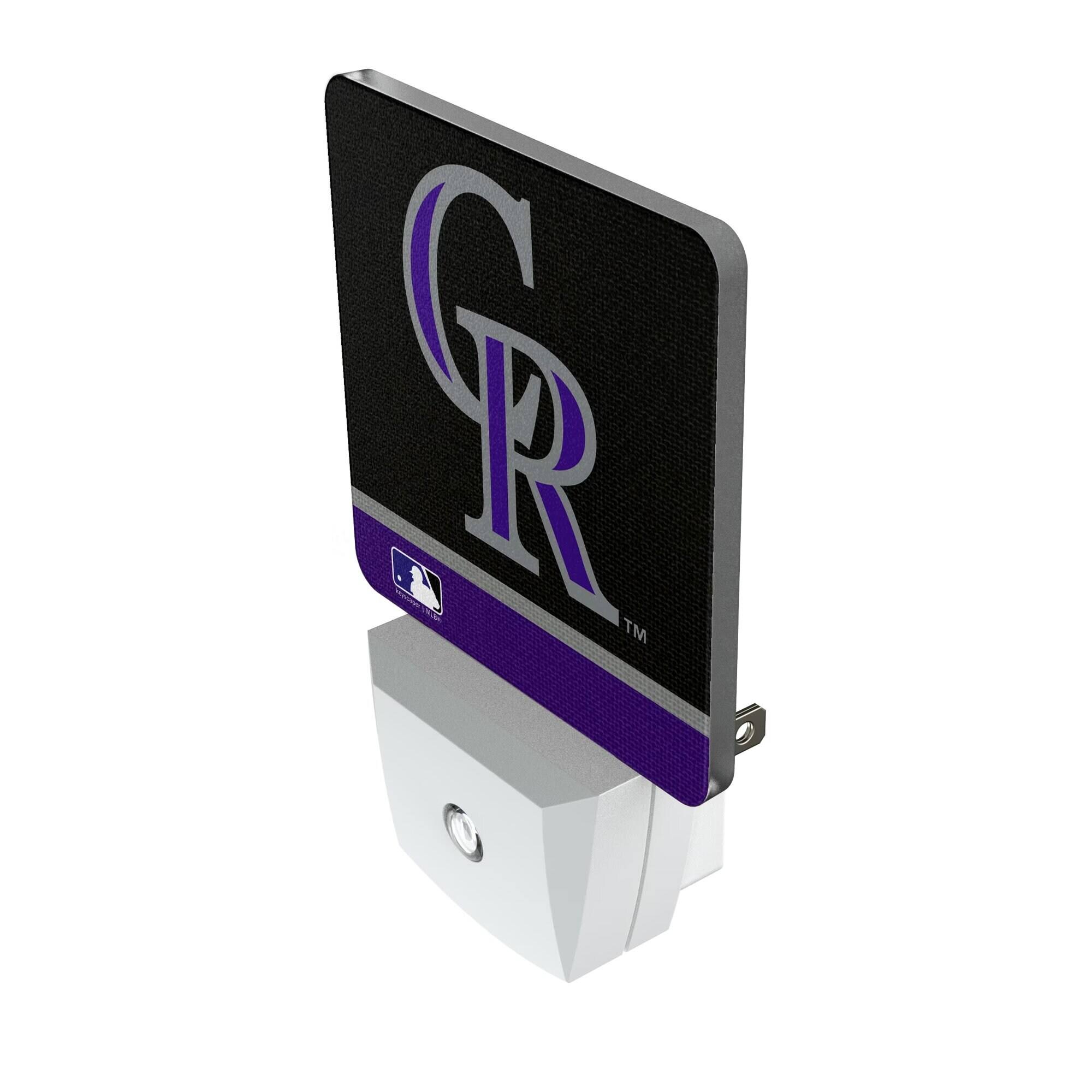 Alt View 1. Keyscaper - Colorado Rockies Stripe Design Nightlight 2-Pack - Multicolor.