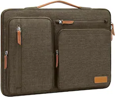 Front. mosiso - 360 Protective Laptop Handbag Sleeve 15 inch for MacBook Air 15 M5 M4 M3 M2 / Pro 15 Dell XPS Plus - Carob Brown.