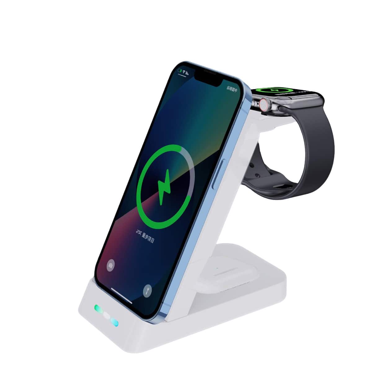 RISOKEYS - 3-in-1 Wireless Fast Charger - Charger for iPhone, AirPods and Watch - Power Adapter Compatible with Apple Devices