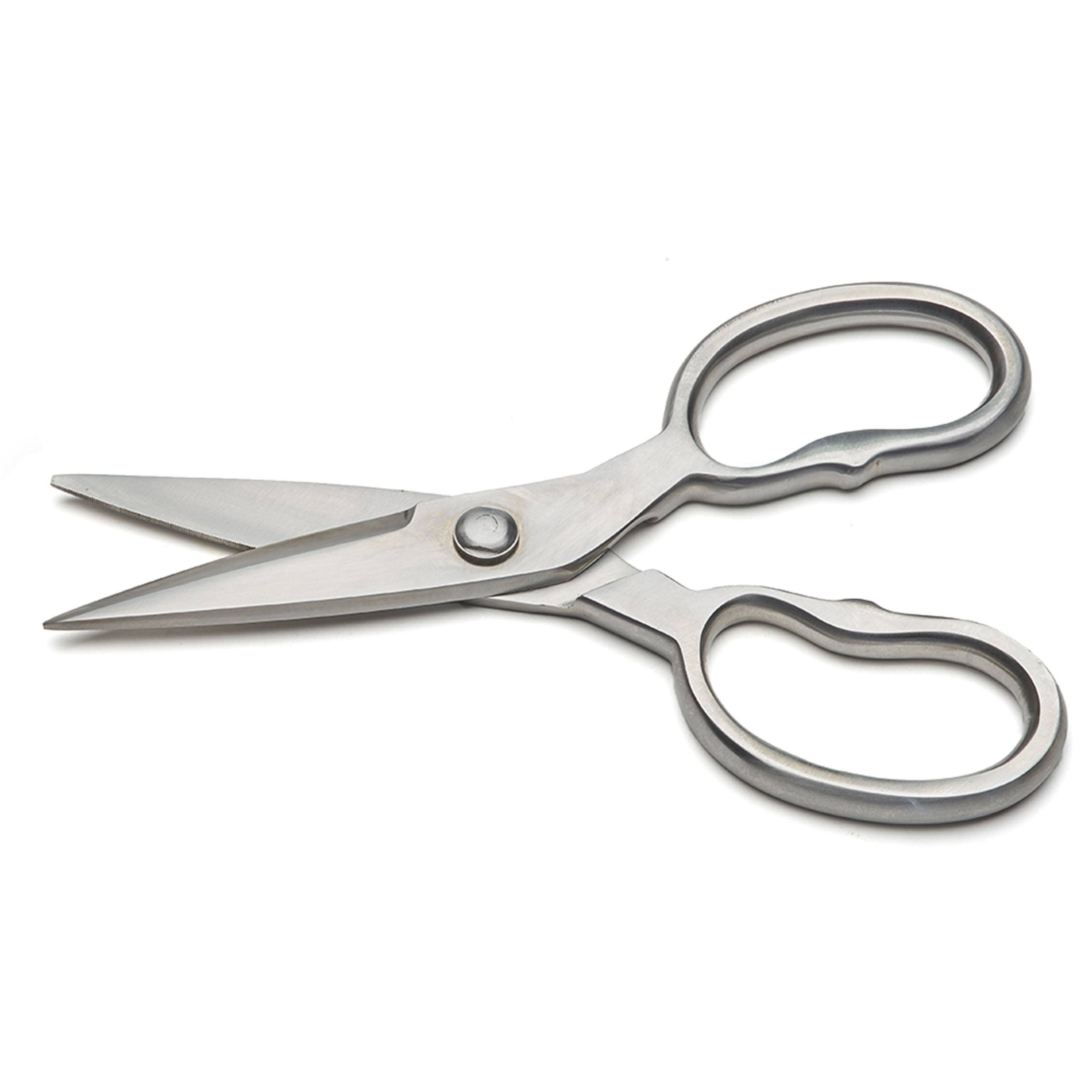 Front. Kings County Tools - Heavy Duty Kitchen Scissors - Buff Satin Finish.