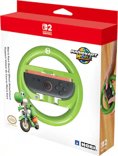 Hori Mario Kart Racing Wheel Attachment (Yoshi) for Switch 2 Hori Mario Kart Racing Wheel Attachment (Yoshi) for Switch 2