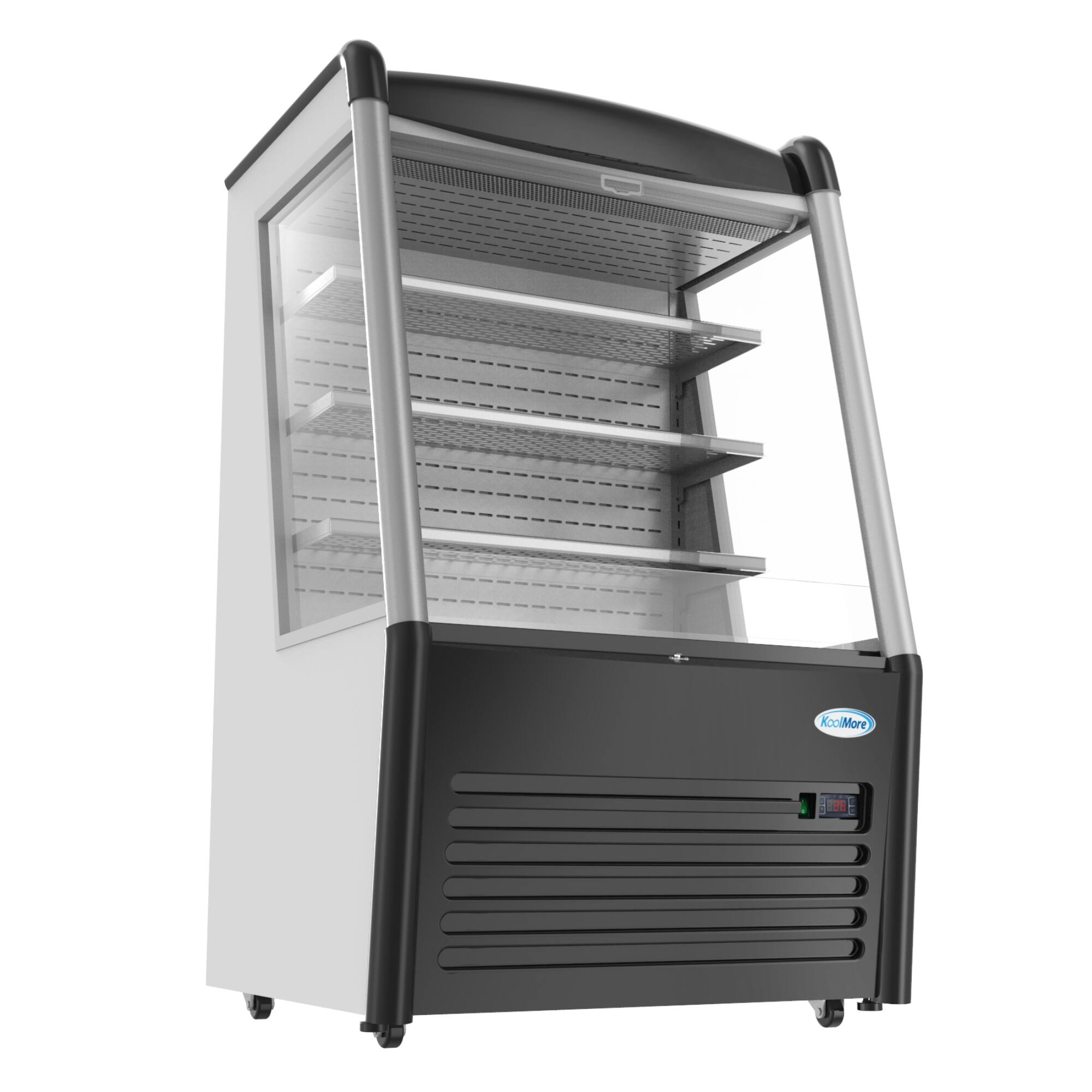 Left. Koolmore - 36 in. Open Air Grab and Go Refrigerator - 11.3 Cu Ft. CDAU-13C - White.