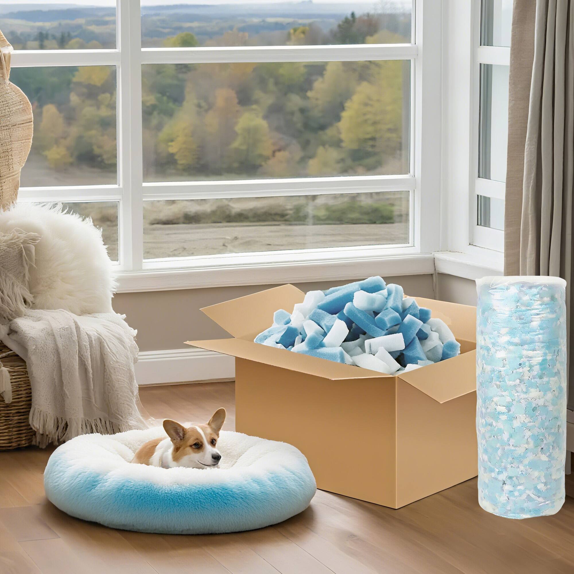 Angle. Dyonery - 10lbs foam pillow core, 100% memory foam, thickened high-quality slow rebound, pillow core, soft and convenient pillow - Blue.
