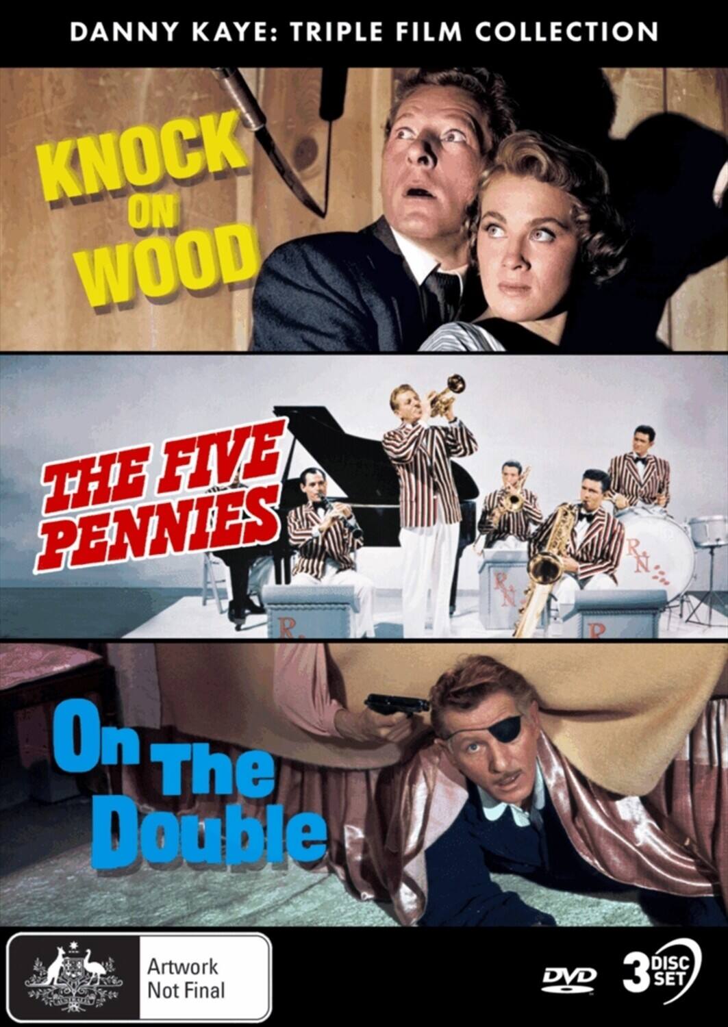 Front. Danny Kaye: Triple Film Collection (Knock on Wood / The Five Pennies / On the Double)   - DVD.