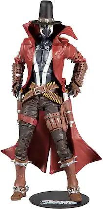 Front. McFarlane Toys - Spawn 7 Inch Action Figure | Gunslinger - Red.