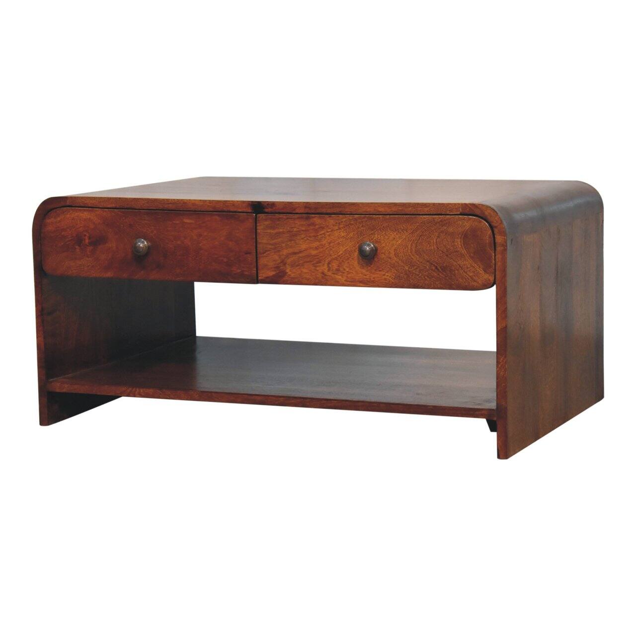 Back. Artisan Furniture - Aspen Slim Coffee Table - Dark Brown.
