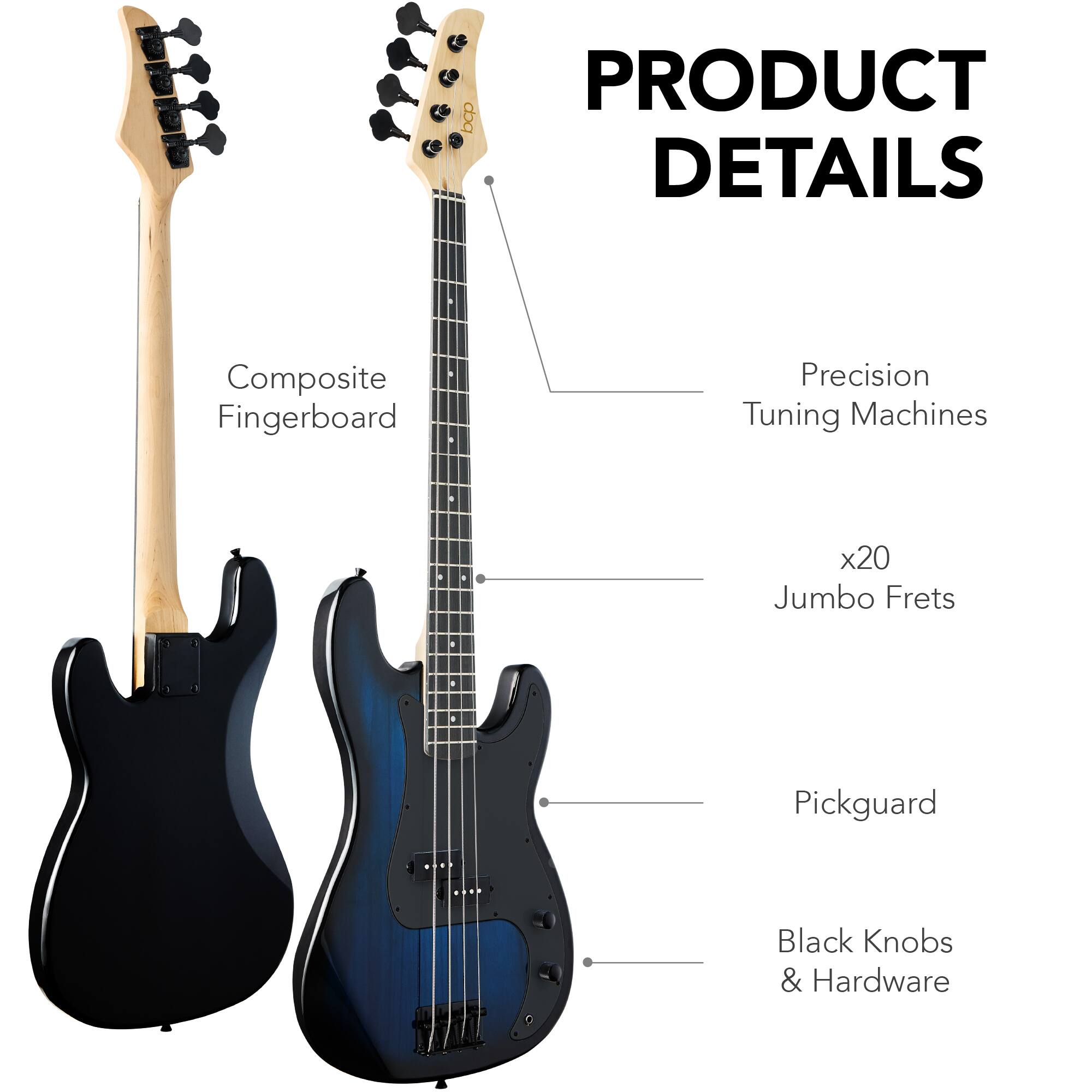 PRODUCT DETAILS

- Composite Fingerboard
- Precision Tuning Machines
- x20 Jumbo Frets
- Pickguard
- Black Knobs & Hardware