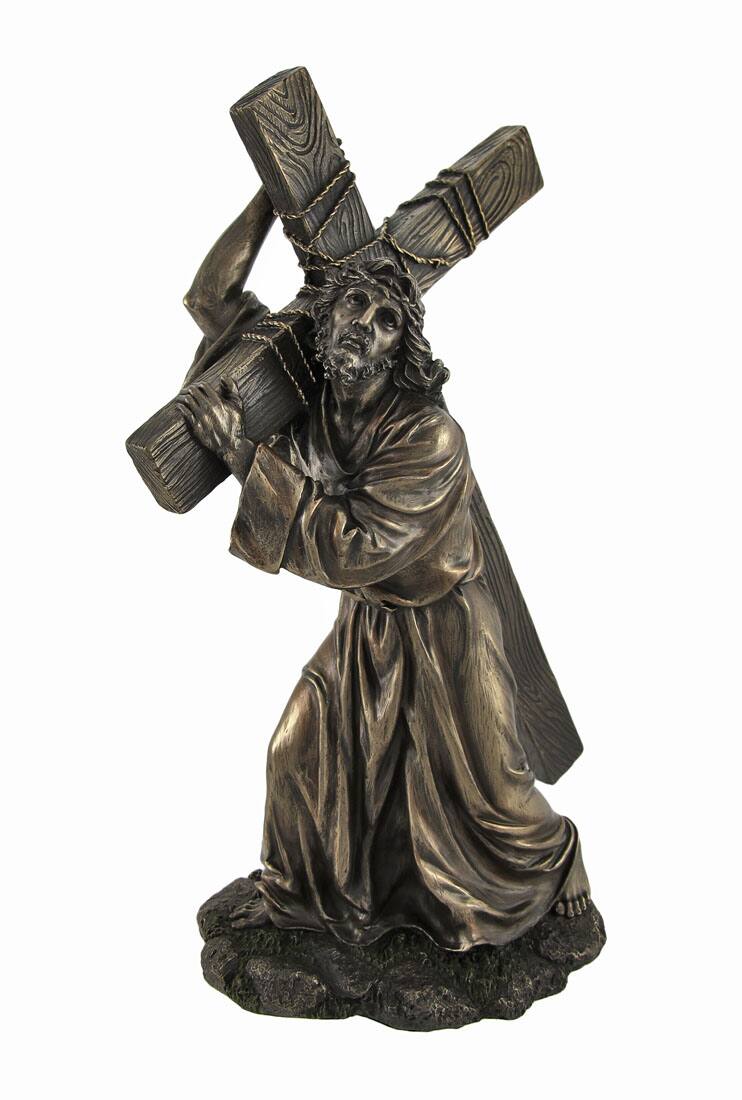 Alt View 3. Veronese Design - Bronzed Jesus on the Way to Calvary Statue - Bronze.