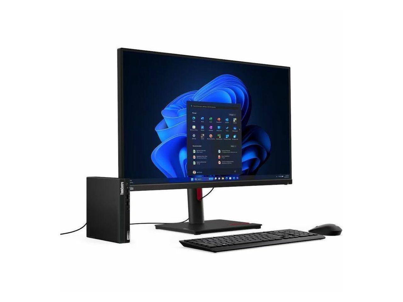 Alt View 2. Lenovo - Lenovo ThinkCentre M75q Gen 5 - AMD Ryzen 7 PRO 8700GE - 16 GB - 512 GB SSD - Tiny - Black - Windows 11 Pro - Black.