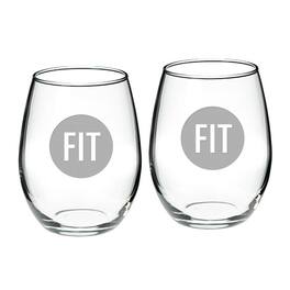 Jardine - SUNY Fashion Institute of Technology Tigers 21oz. 2-Piece Stemless Wine Glass Set - Multicolor