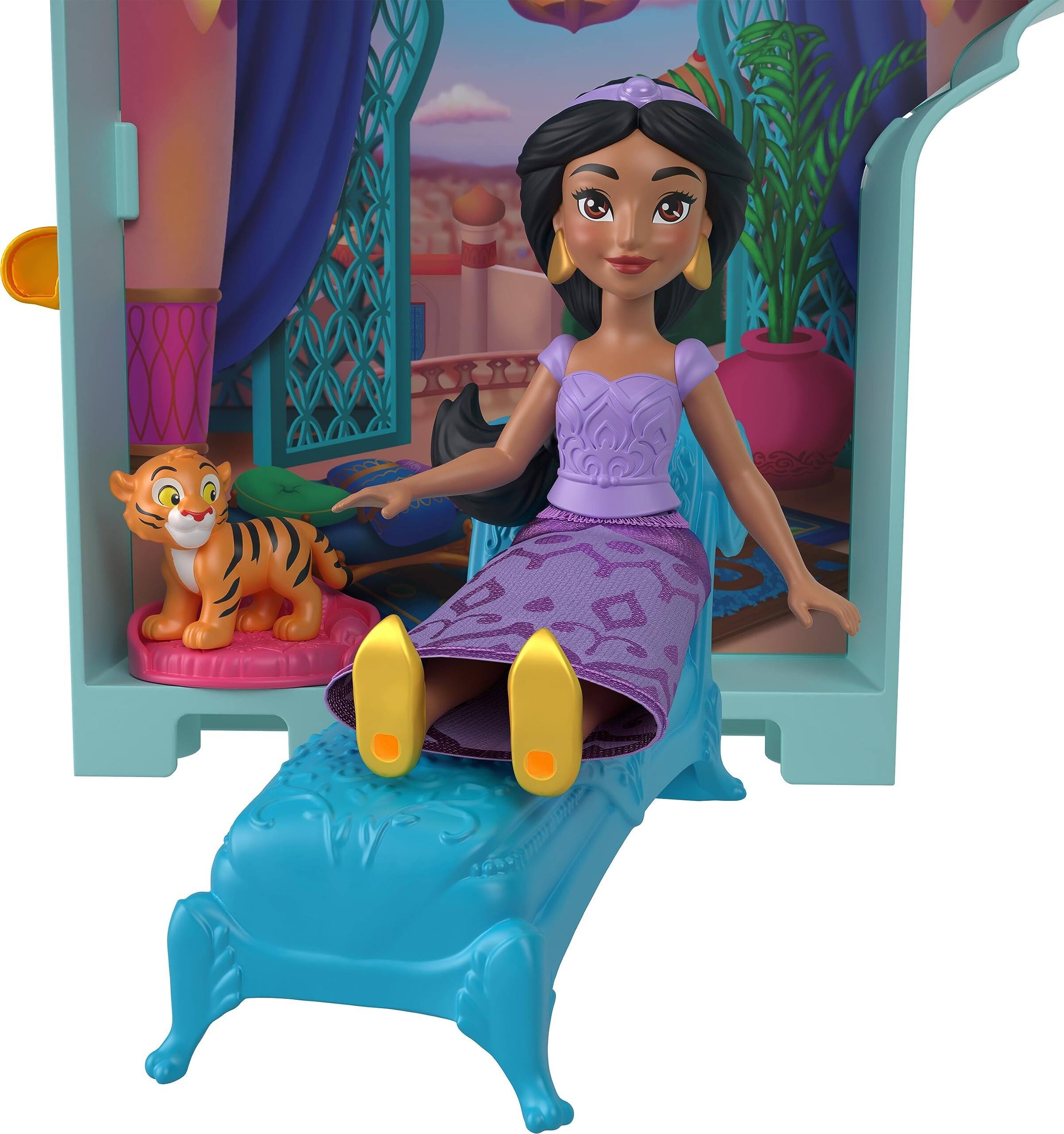 Alt View 1. 10:10 Games - Princess Palace Travel Dollhouse with Abu and Rajah Figures, Magic Carpet, Furniture and Accessories.