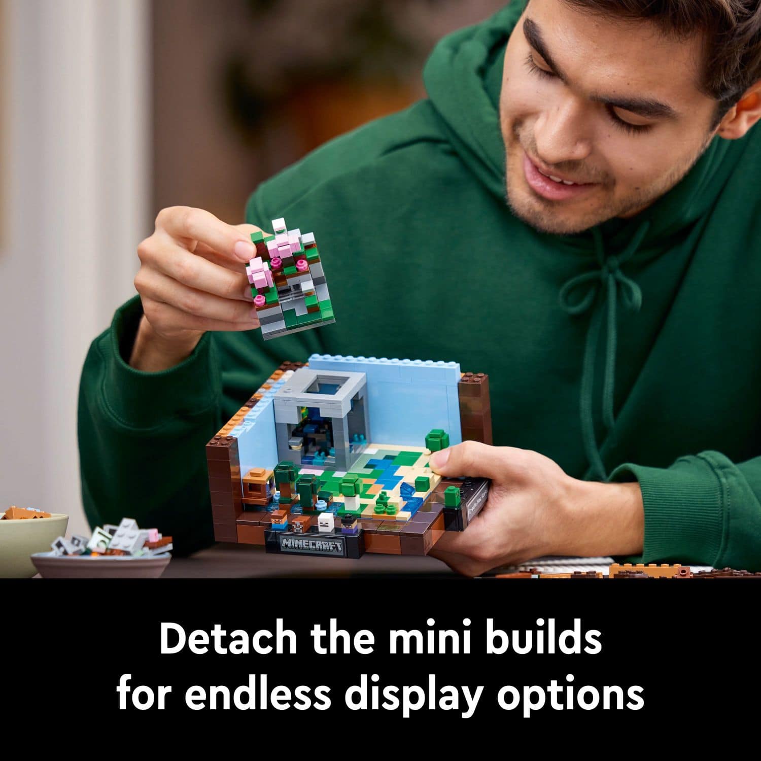 Detach the mini builds for endless display options.
