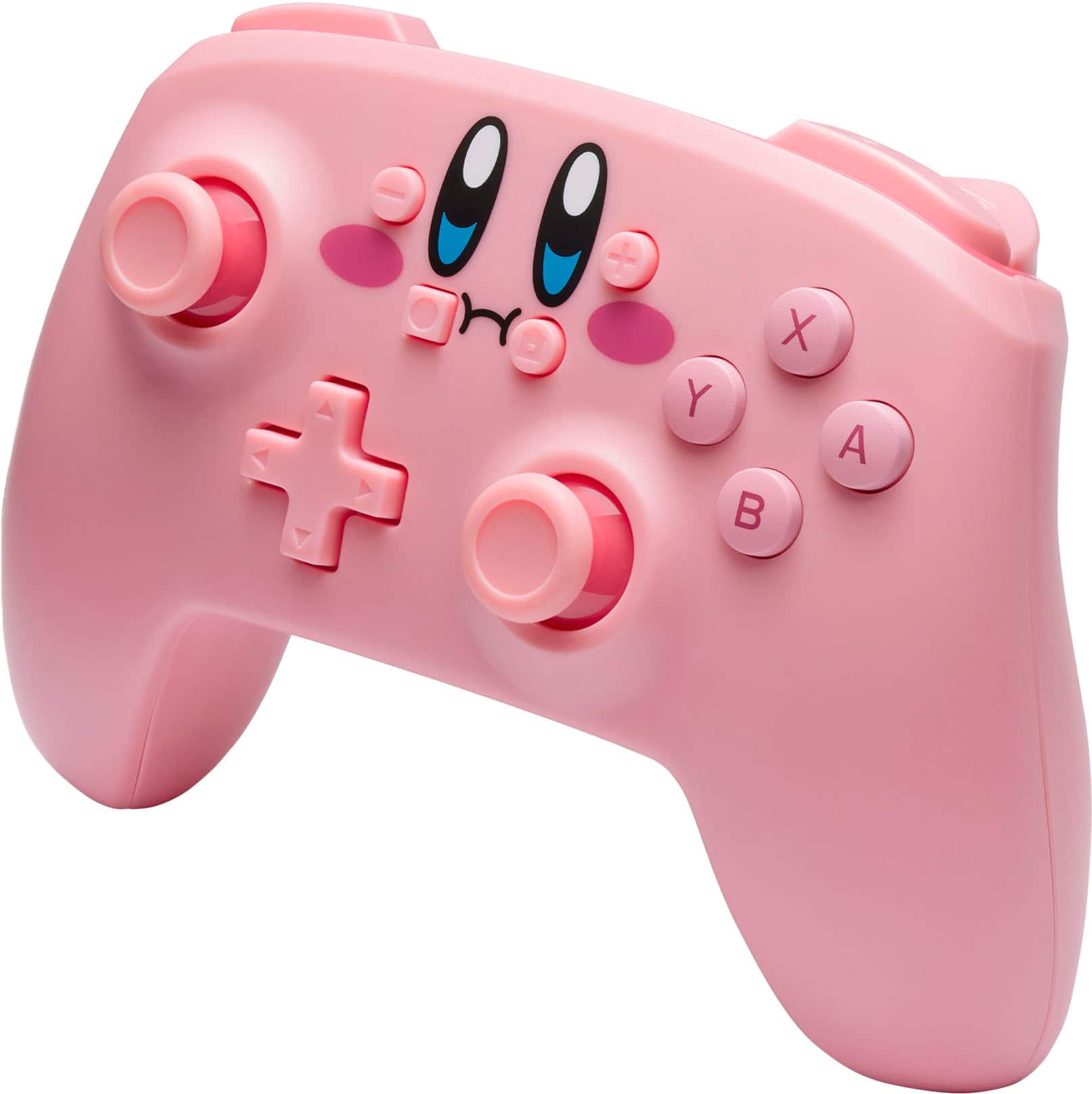 Left. PowerA - PowerA Wireless Controller for Nintendo Switch - Kirby Mouthful - Kirby Mouthful.
