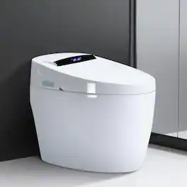 Vipbear - Smart Toilet with Heated Seat and Night Light, Tankless Toilets, with Auto Flush, Auto Open Close Lid/Seat,Slow Close - White