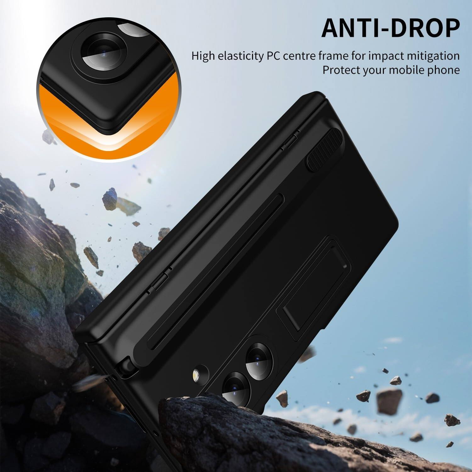 ANTI-DROP

High elasticity PC centre frame for impact mitigation
Protect your mobile phone