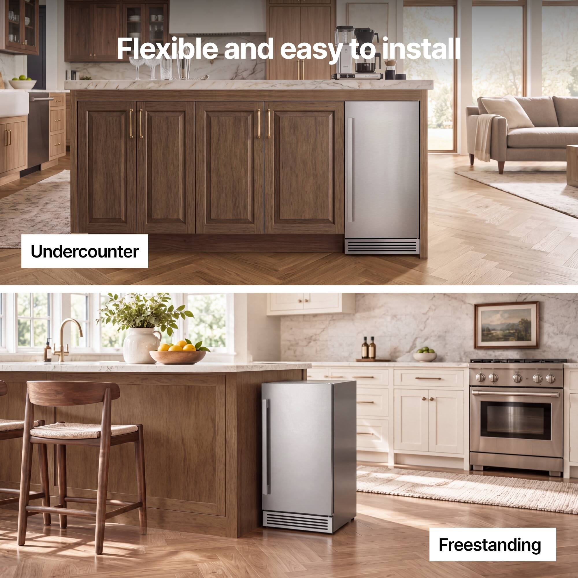 Flexible and easy to install

Undercounter

Freestanding