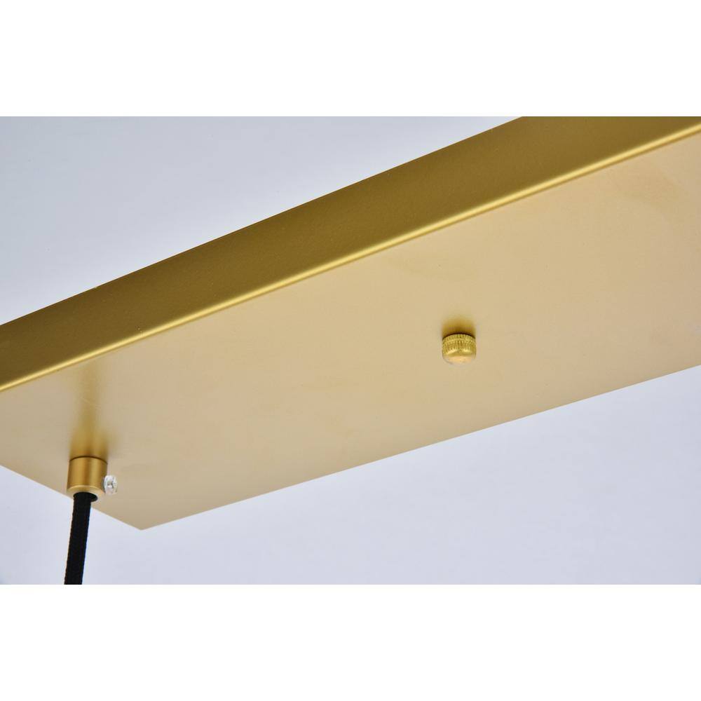 Left. Living District - Baxter 3 Lights Brass Pendant With Frosted White Glass - Brass And Frosted White.