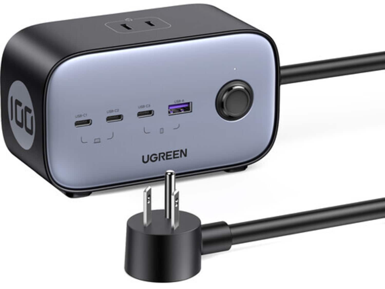 PopMarket - UGREEN - 100W USB-C GaN 7-in-1 Desktop Charging Station - Multicolor