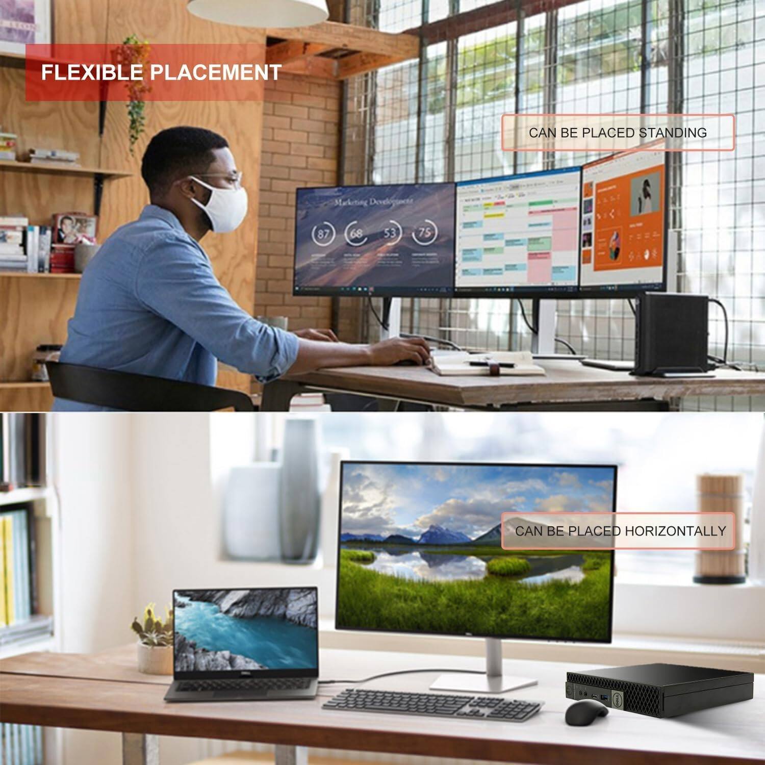 FLEXIBLE PLACEMENT

CAN BE PLACED STANDING

CAN BE PLACED HORIZONTALLY