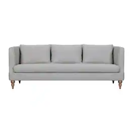 Armen Living - Vincenza 85" Dove Gray Leather Sofa - Dove Gray