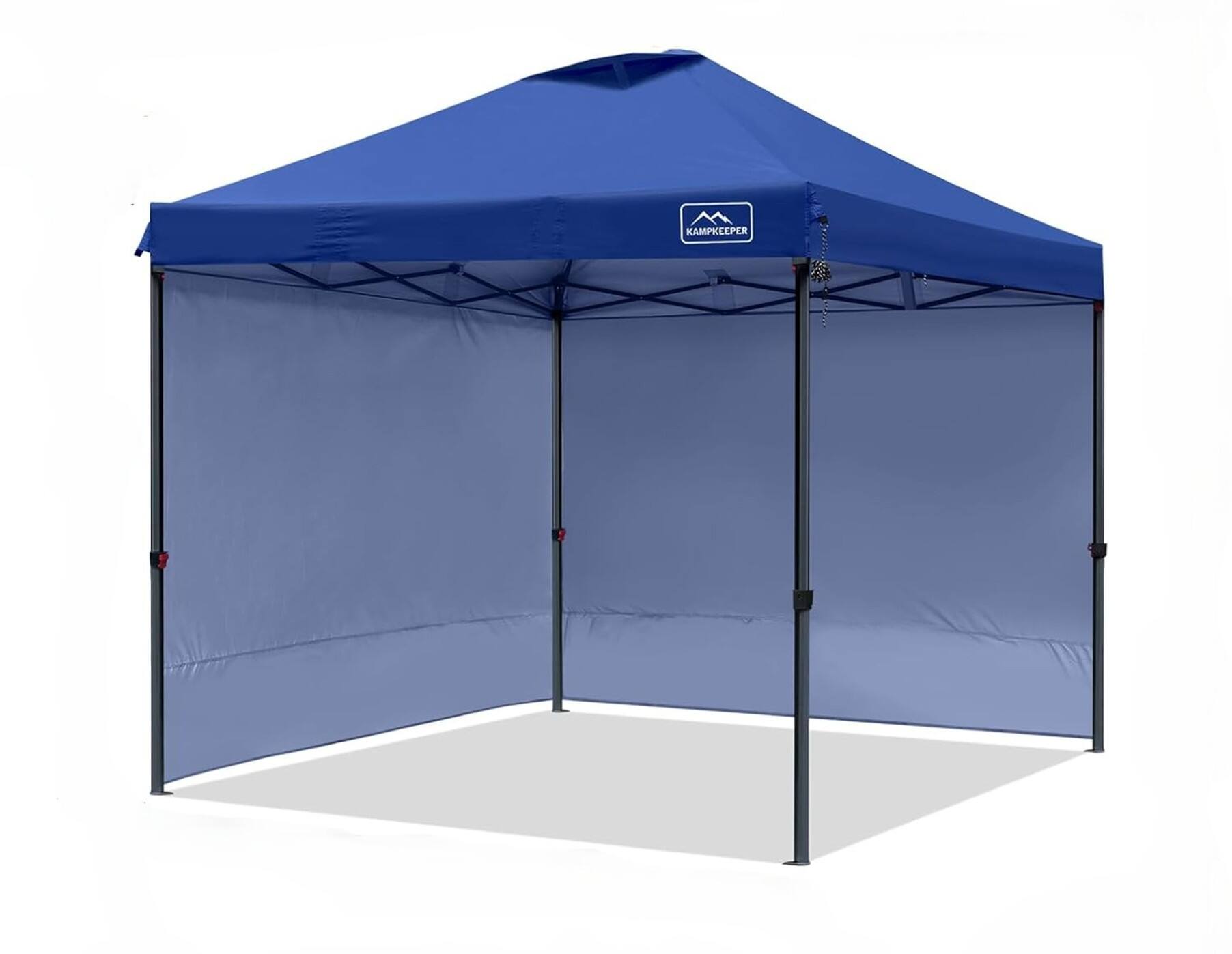 Alt View 7. KAMPKEEPER - KAMPKEEPER 10x10 Pop Up Canopy Tent with 2 Sidewalls for Outdoor Use, Navy Blue - Navy Blue.