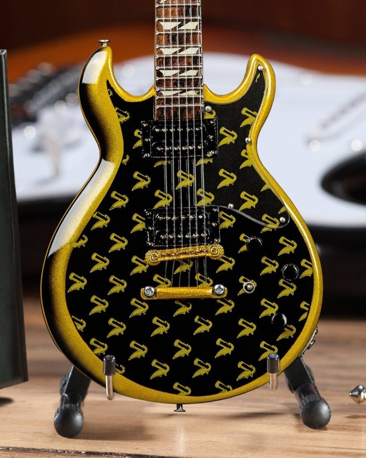 Alt View 3. Axe Heaven - Axe Heaven -Zacky Vengeance - Zacky Vengeance Avenged Sevenfold Gold Schecter Blade Mini Guitar - Collectibles - Multicolor.